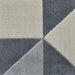 Think Rugs vancouver 18214 grey Grey Living Room Geometric Rug.