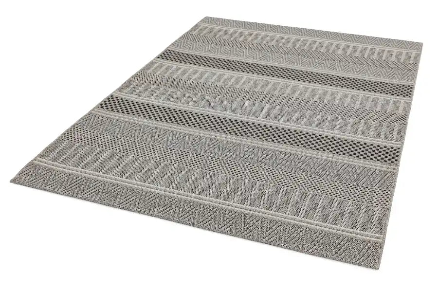 Asiatic varanda va04 natural stripe Grey Living Room Geometric Rug.