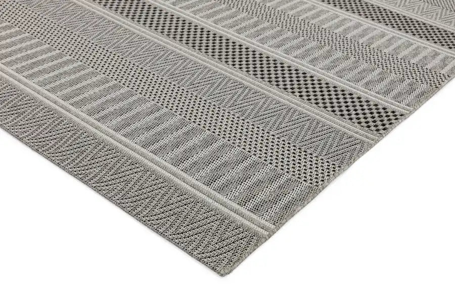 Asiatic varanda va04 natural stripe Grey Living Room Geometric Rug.