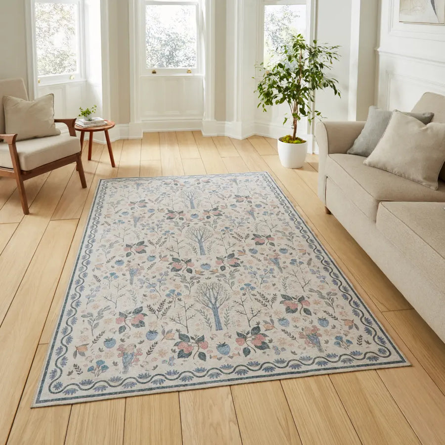 Versailles H1373 Beige/Blue Washable