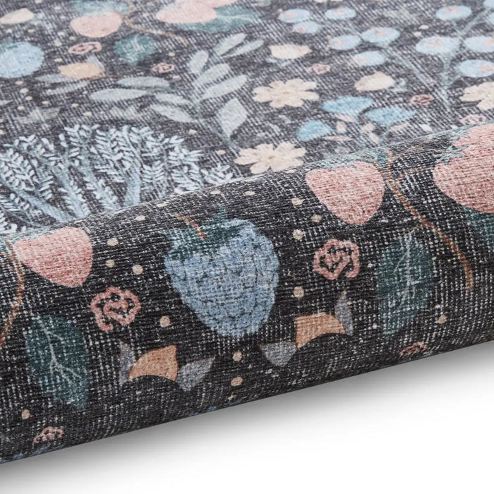Versailles H1373 Black/Blue Washable