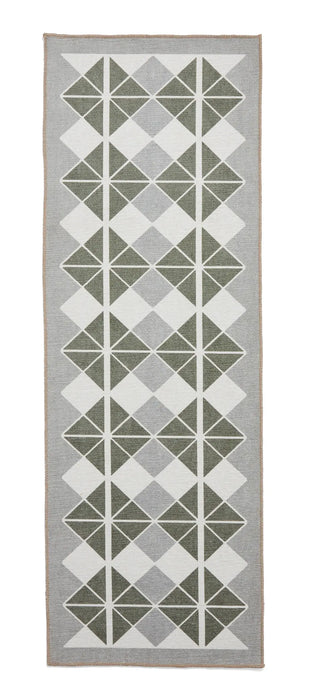 Victoria H1184 Grey/Green Washable Rug