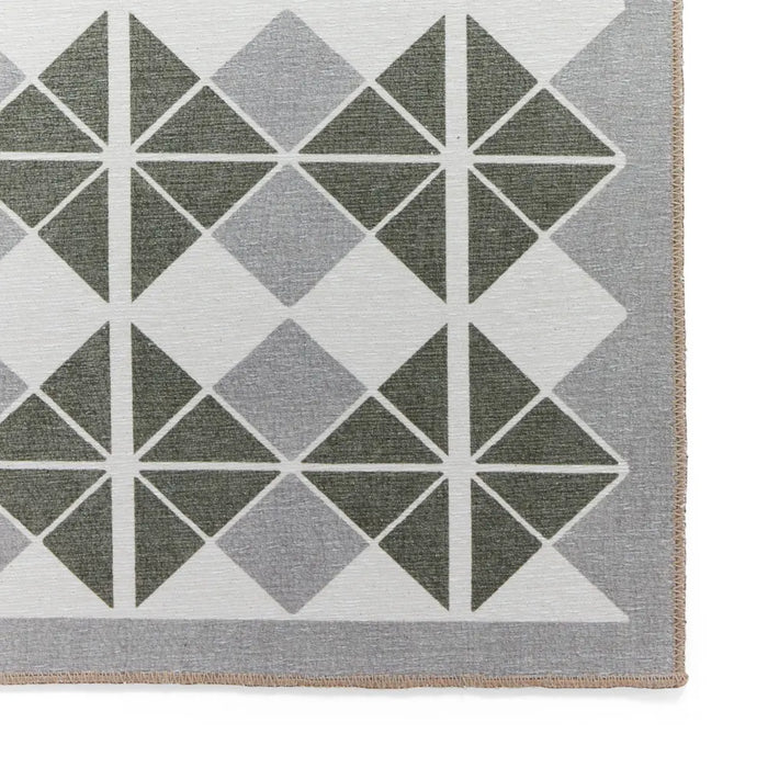 Victoria H1184 Grey/Green Washable Rug