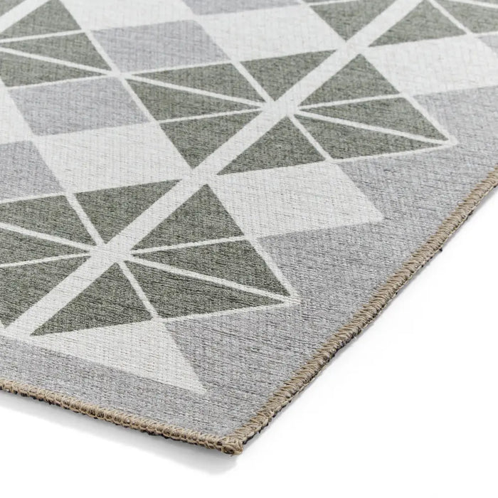 Victoria H1184 Grey/Green Washable Rug