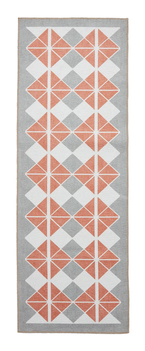 Victoria H1184 Grey/Orange Washable Rug