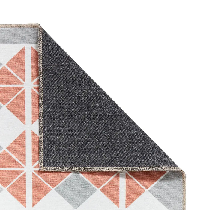 Victoria H1184 Grey/Orange Washable Rug