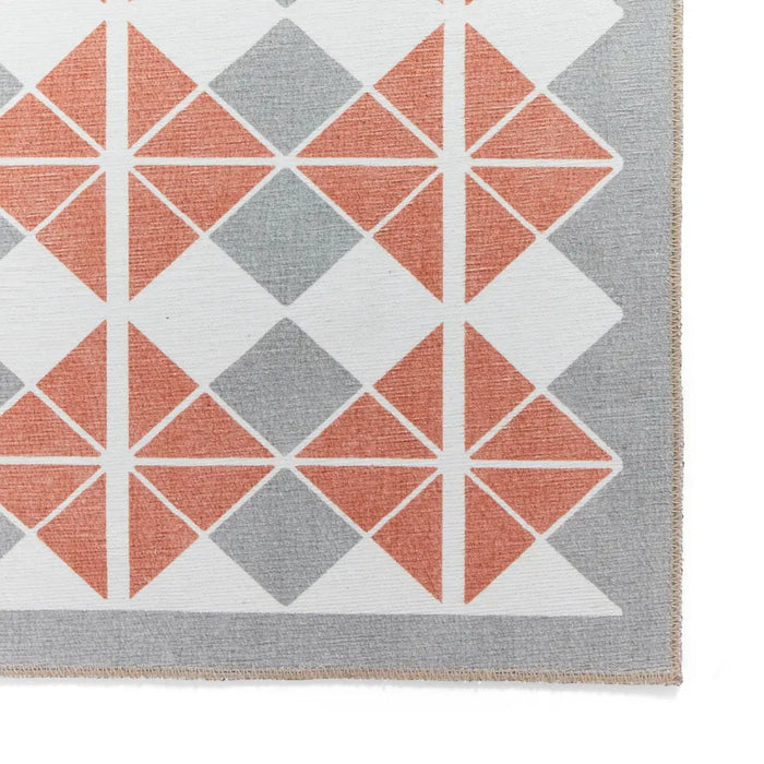 Victoria H1184 Grey/Orange Washable Rug