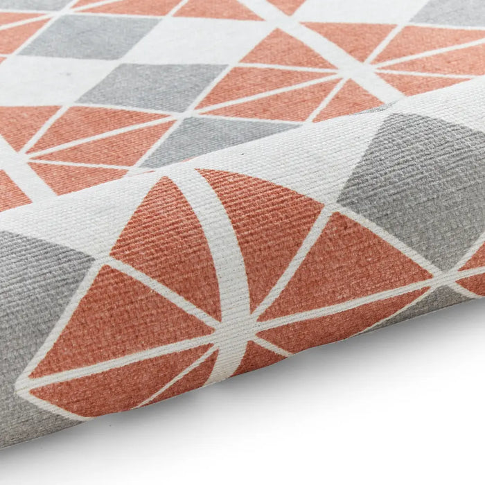 Victoria H1184 Grey/Orange Washable Rug