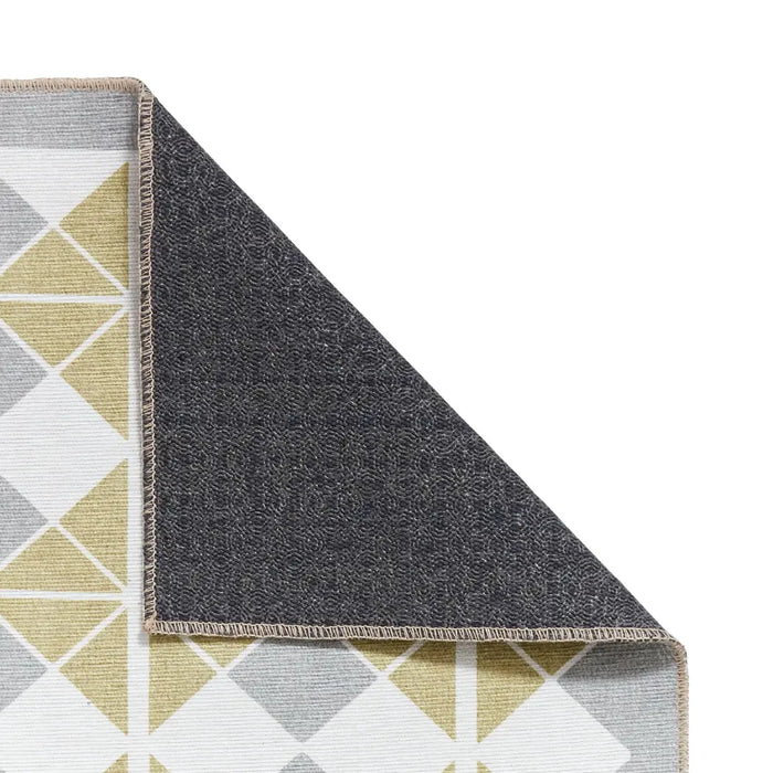 Victoria H1184 Grey/Yellow Washable Rug