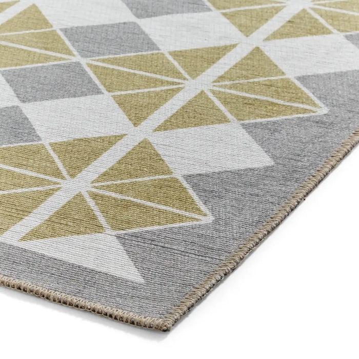 Victoria H1184 Grey/Yellow Washable Rug