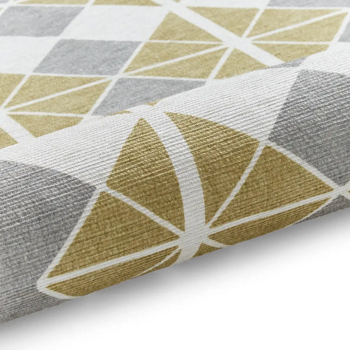 Victoria H1184 Grey/Yellow Washable Rug