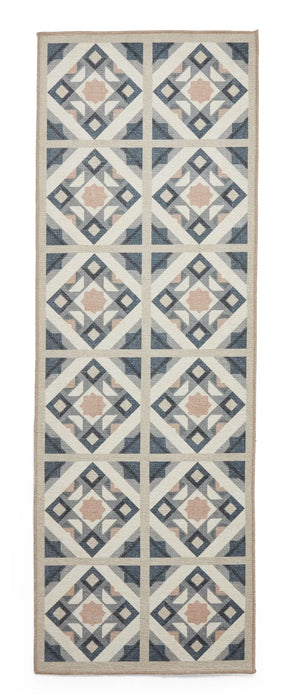 Victoria H1187 Grey/Orange Washable Rug