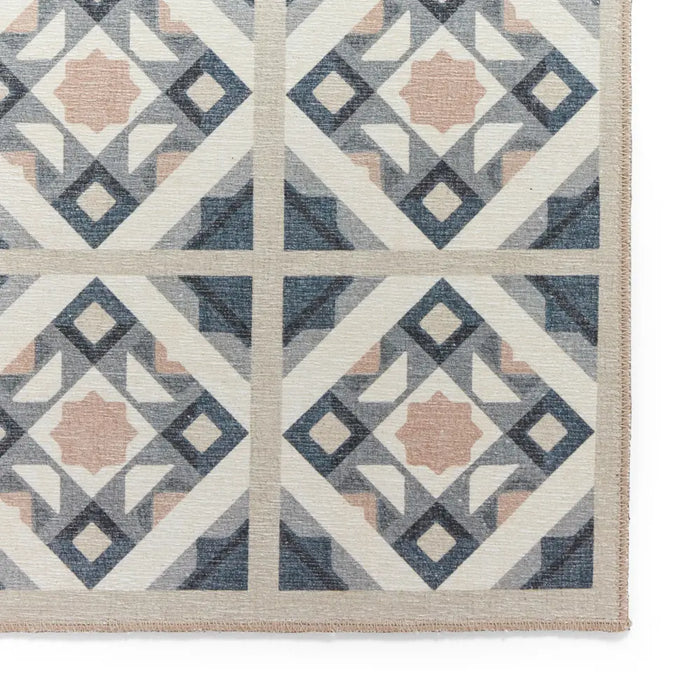 Victoria H1187 Grey/Orange Washable Rug