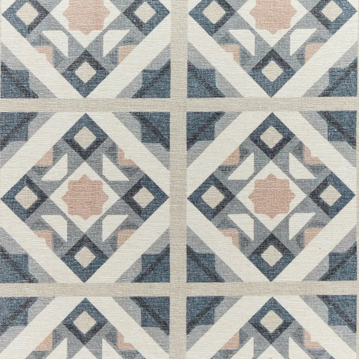Victoria H1187 Grey/Orange Washable Rug