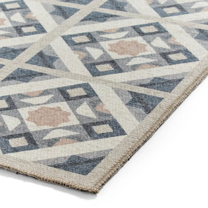 Victoria H1187 Grey/Orange Washable Rug