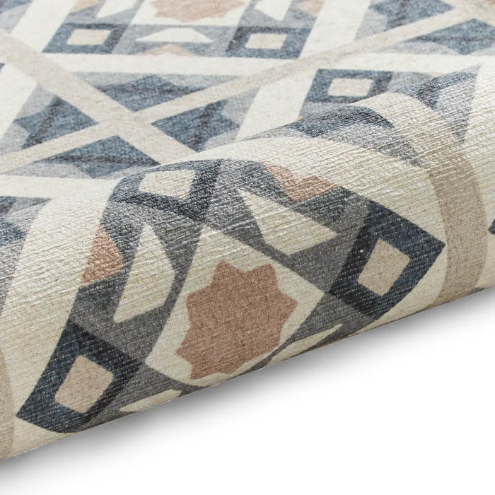 Victoria H1187 Grey/Orange Washable Rug