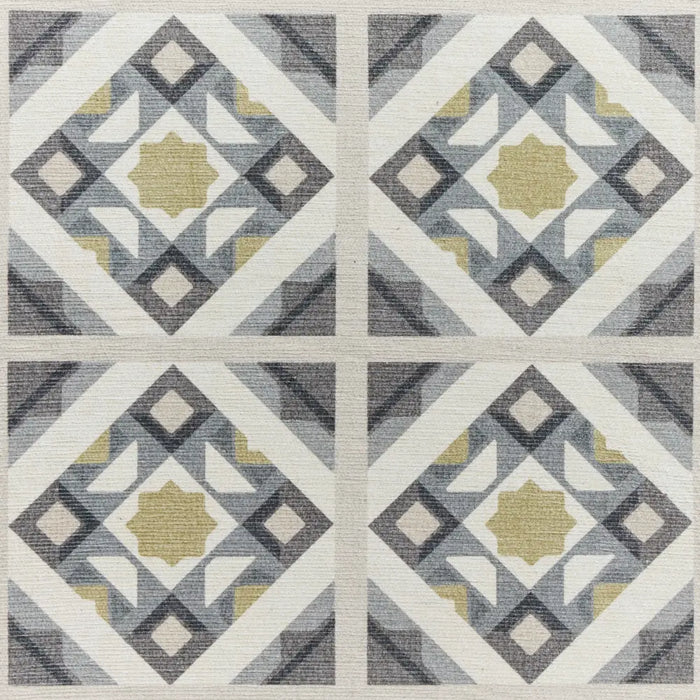 Victoria H1187 Grey/Yellow Washable Rug