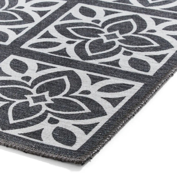 Victoria H1191 Dark Grey Washable Rug