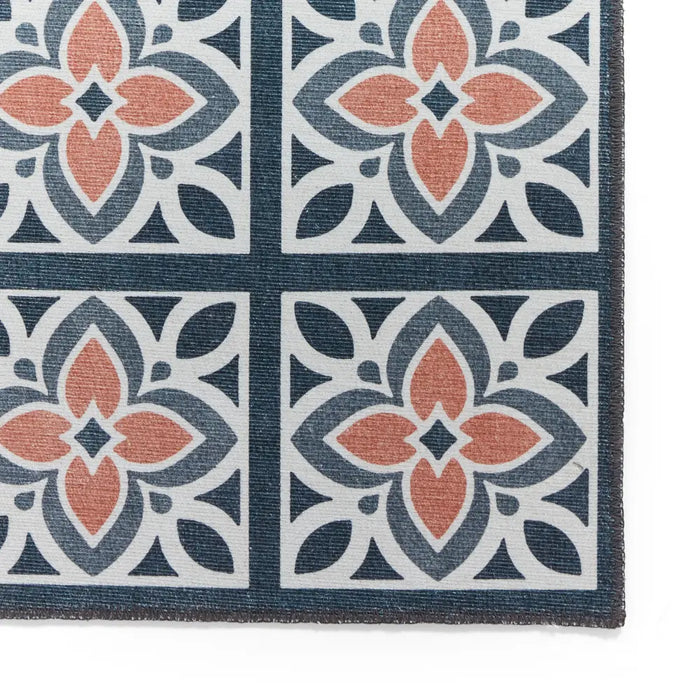 Victoria H1191 Grey/Orange Washable Rug