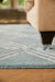 Origins vienna blue Blue Living Room Wool Rug.