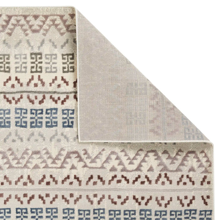 Oriental Weavers vinci 130 x Blue, Grey, Multicoloured Living Room Moroccan Rug.