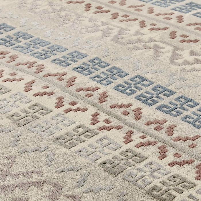 Oriental Weavers vinci 130 x Blue, Grey, Multicoloured Living Room Moroccan Rug.