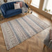 Oriental Weavers vinci 130 x Blue, Grey, Multicoloured Living Room Moroccan Rug.