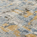 Oriental Weavers vinci 8024 y Blue, Grey, Yellow, Multicoloured Living Room Moroccan Rug.