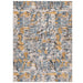Oriental Weavers vinci 8024 y Blue, Grey, Yellow, Multicoloured Living Room Moroccan Rug.