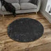 Think Rugs vista plain 2236 dark grey Grey Living Room Shaggy Rug.