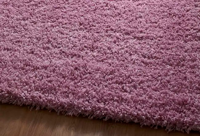 Think Rugs vista plain 2236 pink Pink Living Room Shaggy Rug.