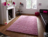 Think Rugs vista plain 2236 pink Pink Living Room Shaggy Rug.