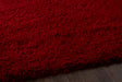 Think Rugs vista plain 2236 red Red Living Room Shaggy Rug.