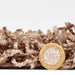 Think Rugs vista pattern 2247 check Brown, Beige Living Room Shaggy Rug.