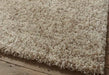Think Rugs vista plain 4803 cream Ivory Living Room Shaggy Rug.