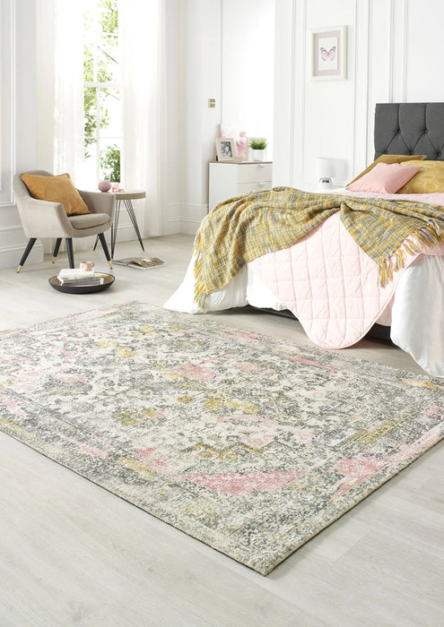 Origins vogue pink ochre Pink Living Room  Rug.