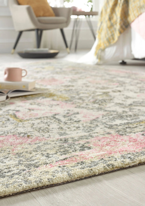Origins vogue pink ochre Pink Living Room  Rug.