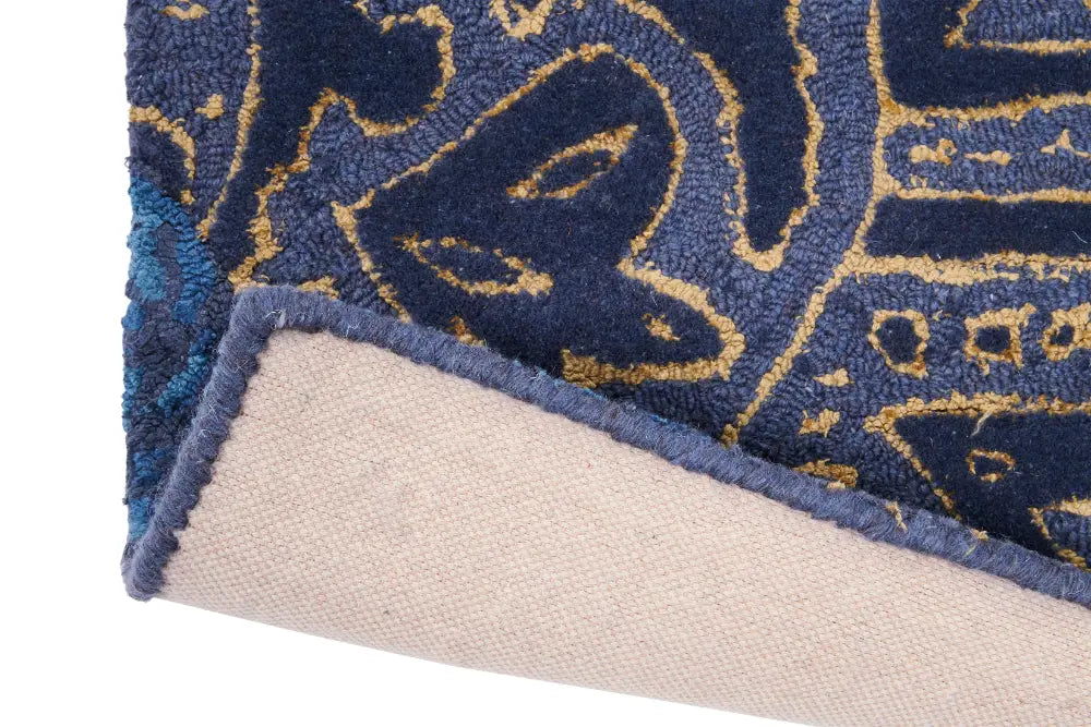 Fabled Floral Wedgwood Fable-Flower-Navy 037508 Rug