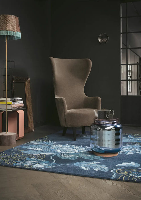 Fabled Floral Wedgwood Fable-Flower-Navy 037508 Rug