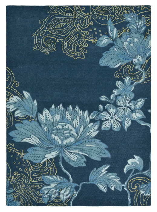 Fabled Floral Wedgwood Fable-Flower-Navy 037508 Rug
