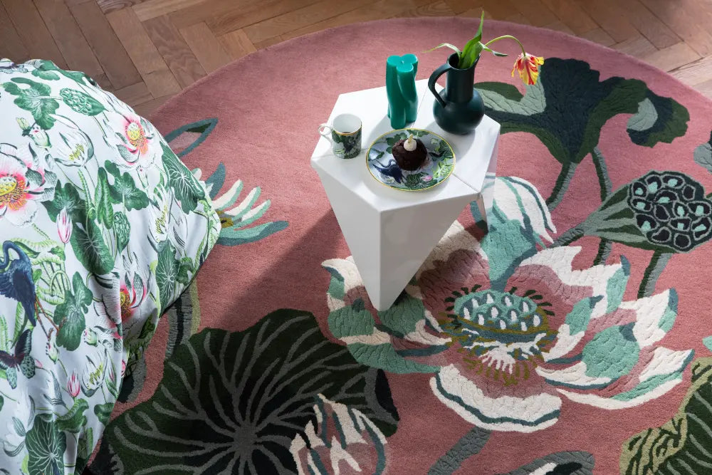 Waterlily Wedgwood -Dusty Rose 038602 Rug