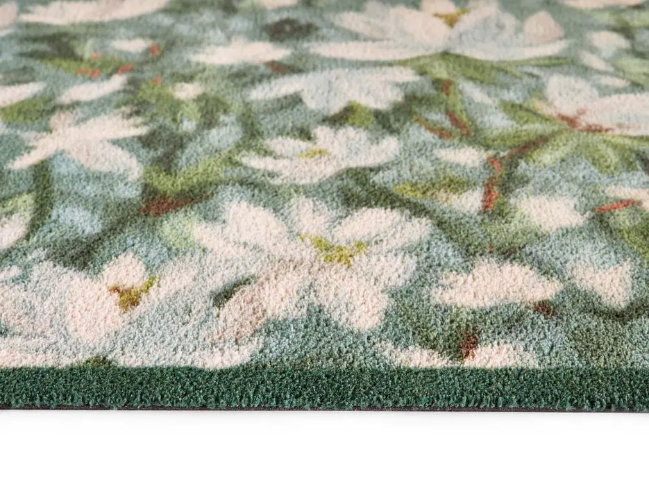 Patterned Hug Rug Water Lilies Runner Multicoloured Rug — RugsDirect Online