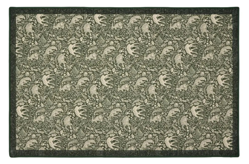 Eco Washable Whimsical Woodland Green Multi