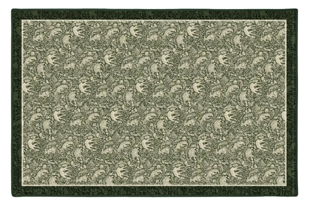 Eco Washable Whimsical Woodland Green Multi