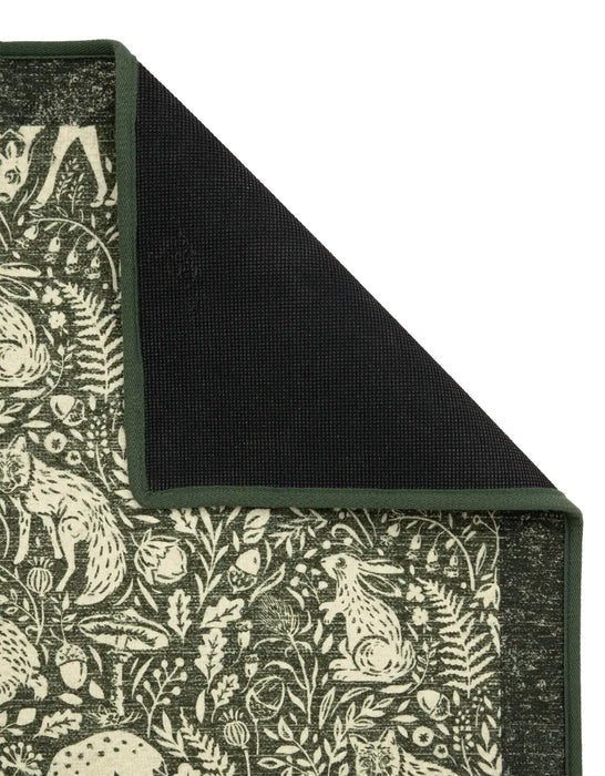 Eco Washable Whimsical Woodland Green Multi