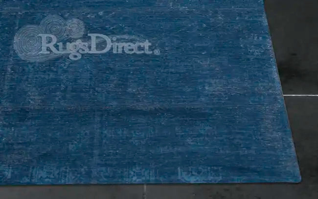 Louis de Poortere fading world windsor blue Blue Living Room Flat Weave Rug.