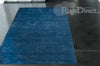 Louis de Poortere fading world windsor blue Blue Living Room Flat Weave Rug.