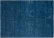 Louis de Poortere fading world windsor blue Blue Living Room Flat Weave Rug.