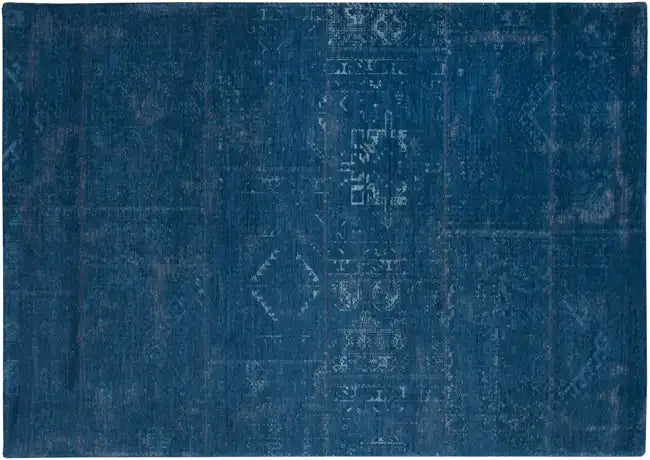 Louis de Poortere fading world windsor blue Blue Living Room Flat Weave Rug.