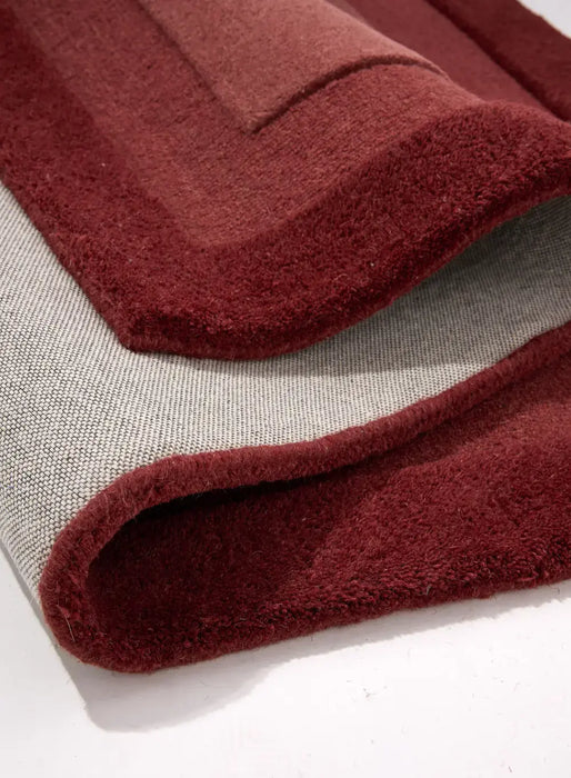 Stacked Border Wine Red